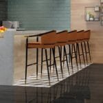 كرسي بار عصري بمسند - الصورة 2