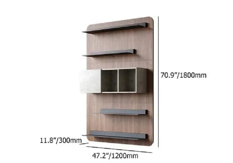 أرفف كتب معلق عصري مع إضاءة