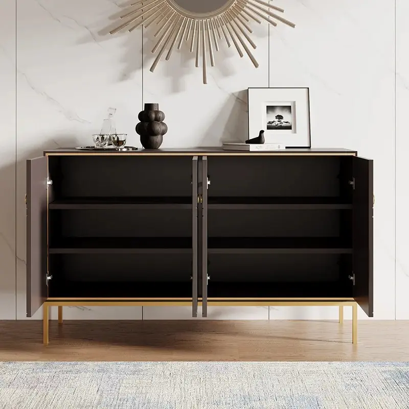 بوفيه جانبي عصري مع أبواب منقوشة