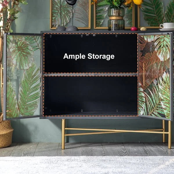 بوفيه جانبي عصري مع سطح مزخرف