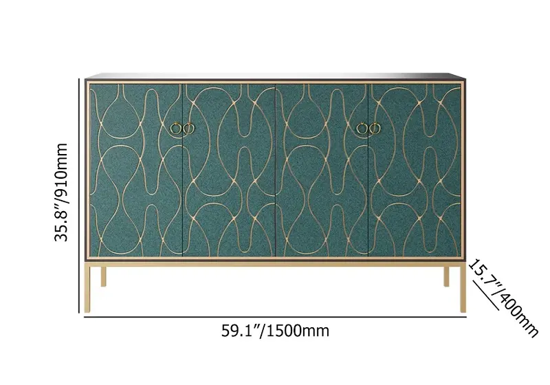 بوفيه جانبي عصري مع أبواب منقوشة