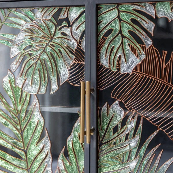 بوفيه جانبي عصري مع سطح مزخرف