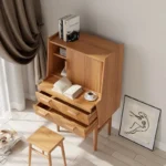 تسريحة غرفة نوم بتصميم عصري مع وحدة تخزين