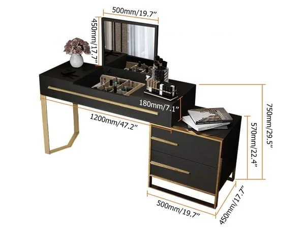 طاولة تسريحة غرفة نوم بتصميم انيق