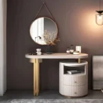 تسريحة غرفة نوم مع أدراج للتخزين وخزانة جانبية