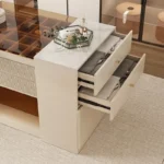 خزانة ملابس بيضاء مودرن مع أدراج وأبواب