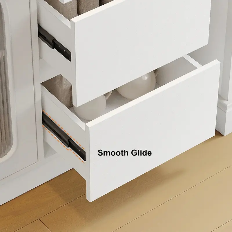 خزانة تخزين مستقلة مع أبواب زجاجية