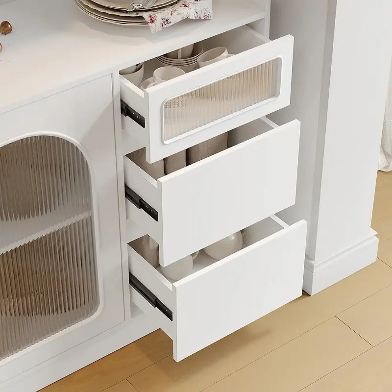 خزانة تخزين مستقلة مع أبواب زجاجية