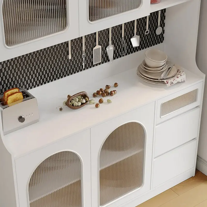 خزانة تخزين مستقلة مع أبواب زجاجية