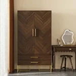 خزانة ملابس مع أدراج بتصميم عصري