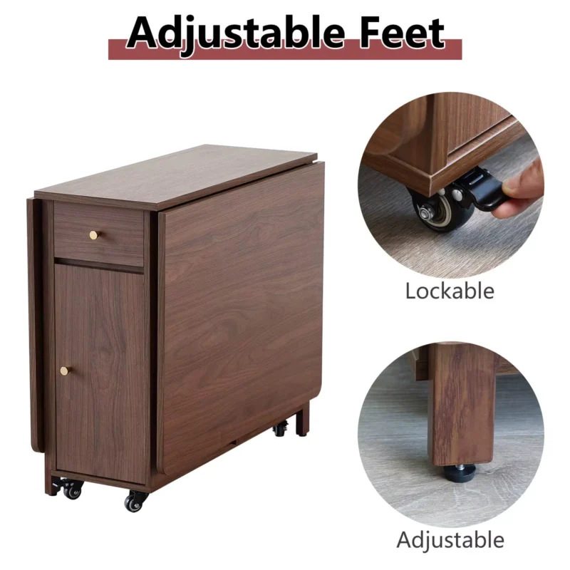 طاولة طعام خشب عصرية قابلة للطي