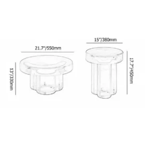 طاولات قهوة دائرية زجاجية