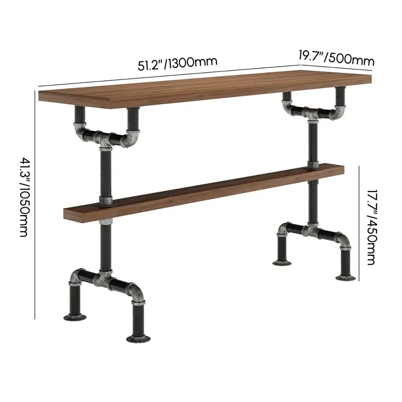 طقم طاولة بار خشبي