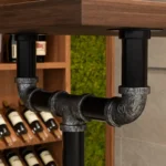 طقم طاولة بار خشبي