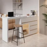 ⁦طاولة بار قابلة للتمديد مع سطح رخام⁩ - الصورة ⁦6⁩