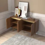 طاولة بوفيه بطراز خشبي عتيق