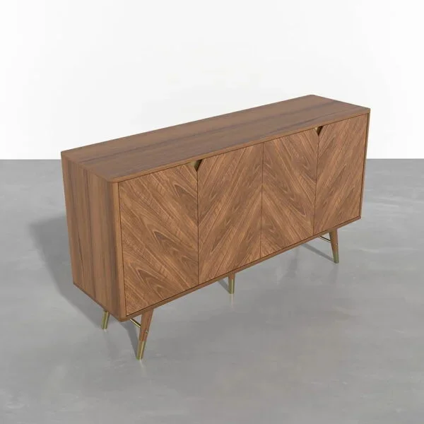 طاولة بوفيه بطراز خشبي عتيق 