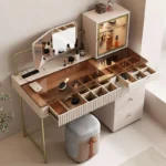 طاولة تسريحة مودرن مع مرآة ومقعد