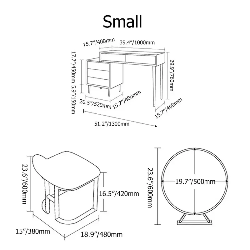 طاولة تسريحة عصرية مودرن