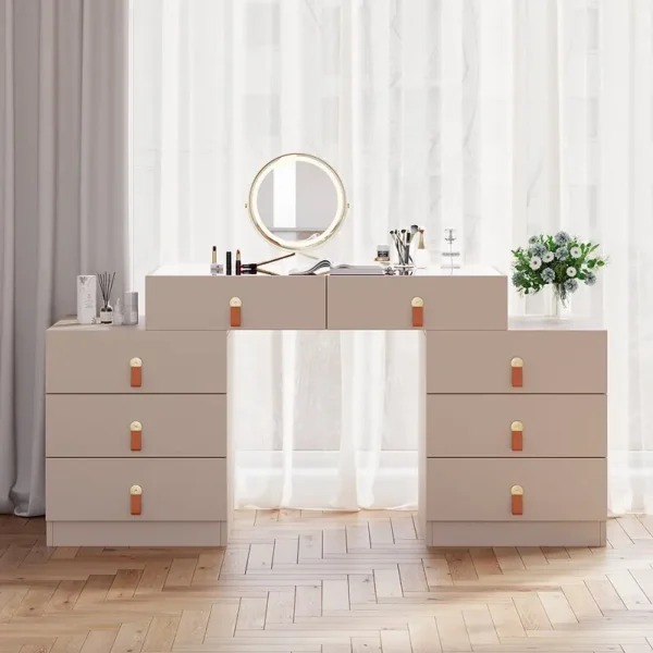 طاولة تسريحة متحركة فاخرة بتصميم عصري
