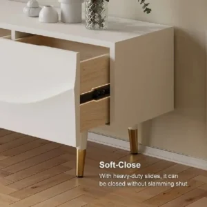 طاولة تلفاز عصرية بتصميم مموج