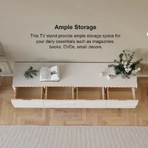 طاولة تلفاز عصرية بتصميم مموج