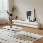 طاولة تلفاز مع مساحة تخزين بتصميم مميز - Image 2