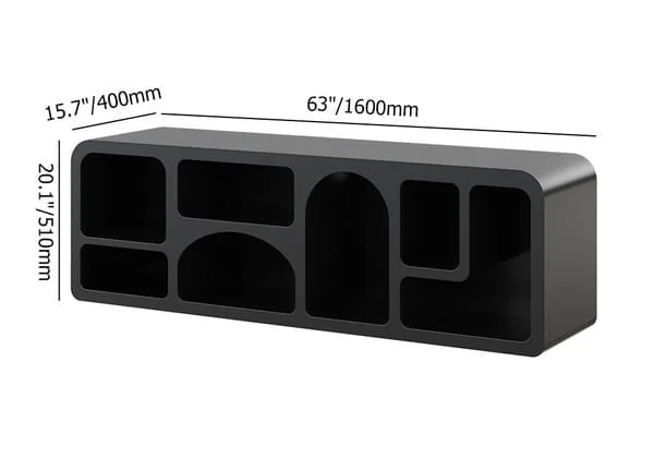 طاولة تلفاز وخزانة كتب متعددة الاستخدامات