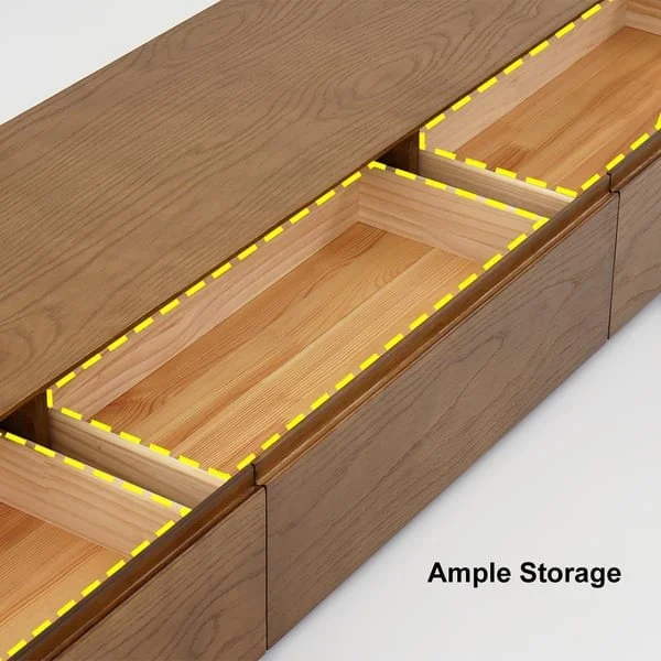 طاولة تلفاز خشب معلقة على الحائط