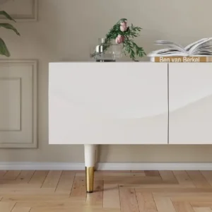 طاولة تلفاز عصرية بتصميم مموج