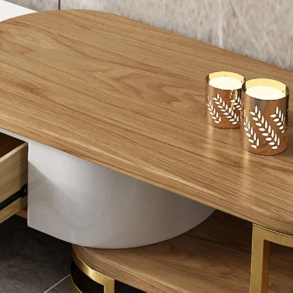 طاولة تلفاز قابلة للتمدد بتصميم عصري