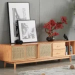 طاولة تلفاز خشب بتصميم عتيق