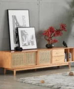 طاولة تلفاز خشب بتصميم عتيق