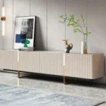 طاولة تلفاز مع سطح من الرخام