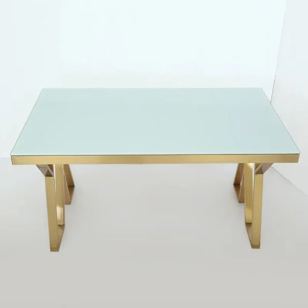 طاولة طعام رخام مودرن على شكل مستطيل