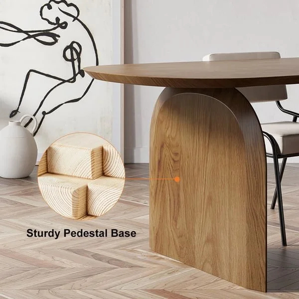 طاولة طعام خشب من تصميم اسكندافي