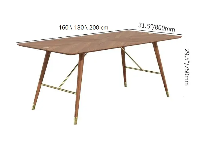 طاولة طعام خشبية بطراز اسكندافي