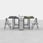 طاولة طعام عصرية قابل للطي مع كراسي