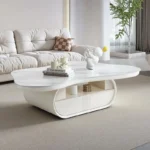 طاولة قهوة سحابية الشكل مع سطح رخام