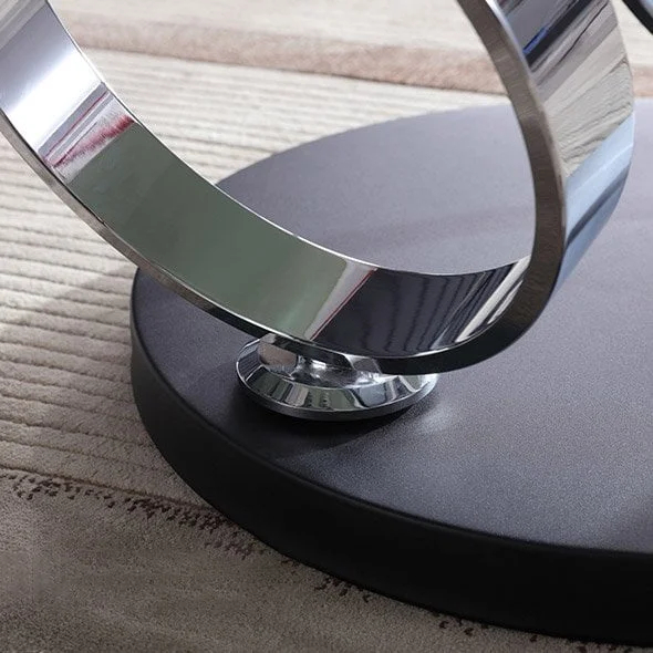 طاولة قهوة قابلة للتمديد مع قاعدة دائرية