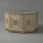 طاولة قهوة عصرية بشكل مضلع