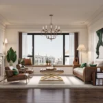 طاولة قهوة مربعة من الجلد