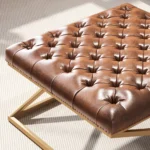 طاولة قهوة مربعة من الجلد - Image 5