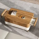 طاولة قهوة مستطيلة مع ادراج تخزين