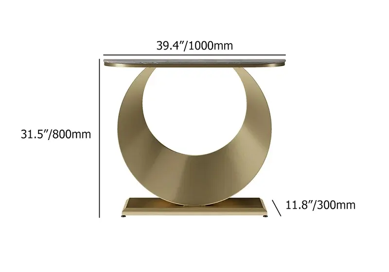 طاولة كونسول بقاعدة على شكل هلال