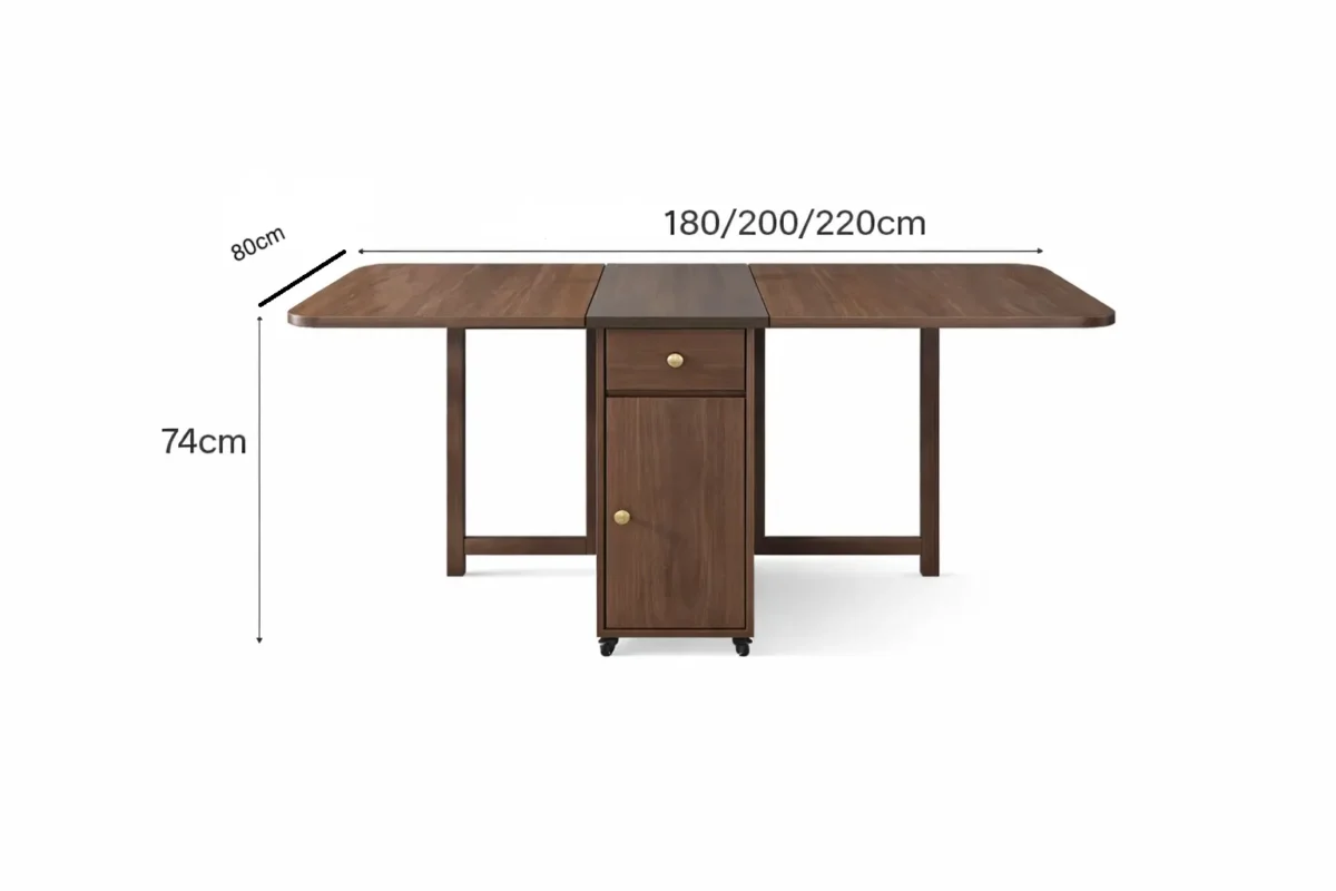 طاولة طعام خشب عصرية قابلة للطي