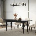 طاولة طعام بيضاوية قابلة للتمديد