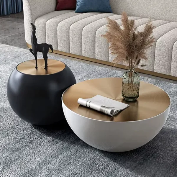 طقم طاولات قهوة بتصميم عصري على شكل وعاء