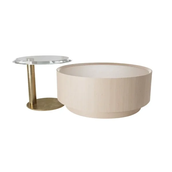 طقم طاولات قهوة دائرية متداخلة