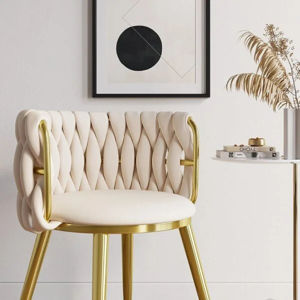 كرسي طاولة طعام مع ظهر دائري